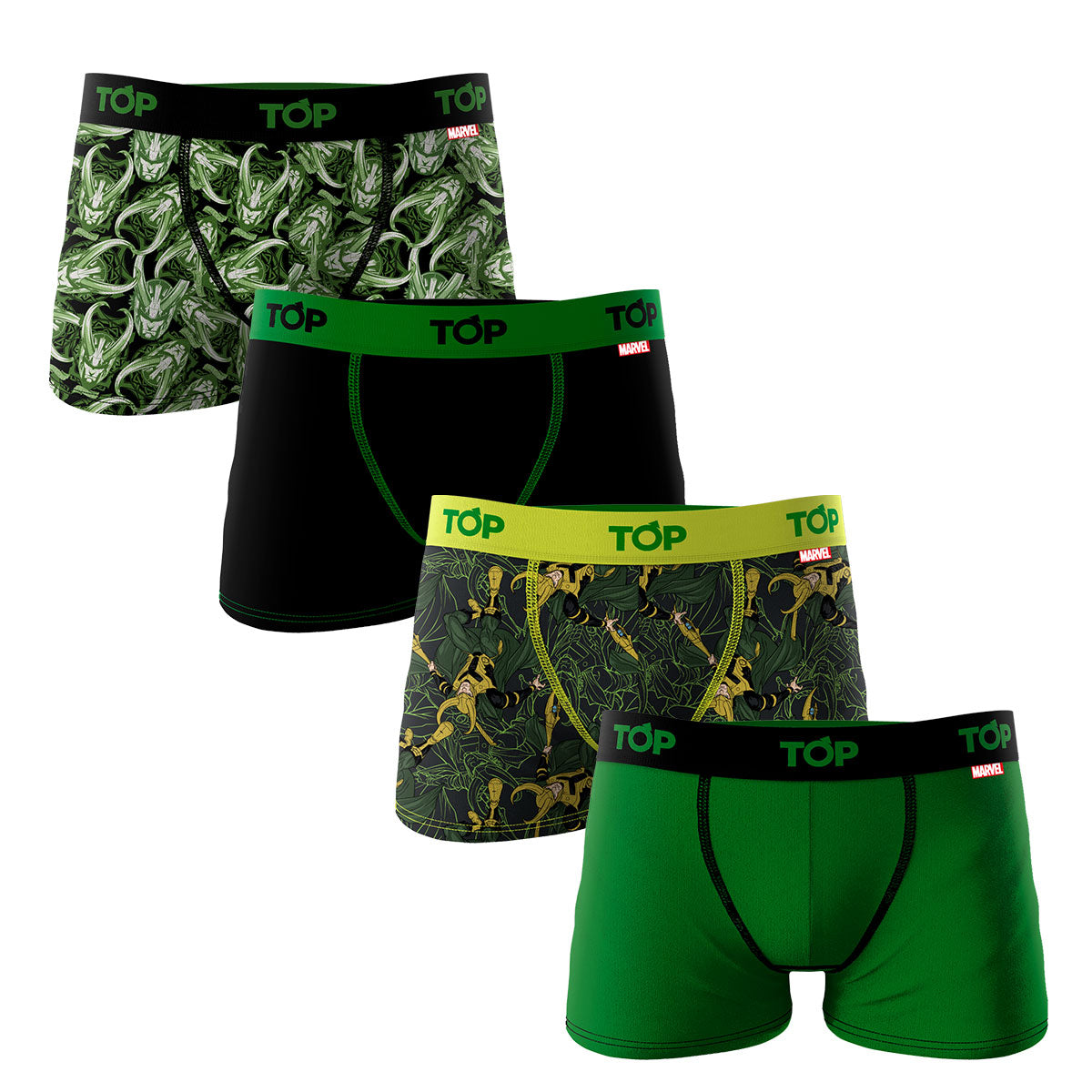 Bóxer Niño Algodón Marvel Pack 4 C7 Loki