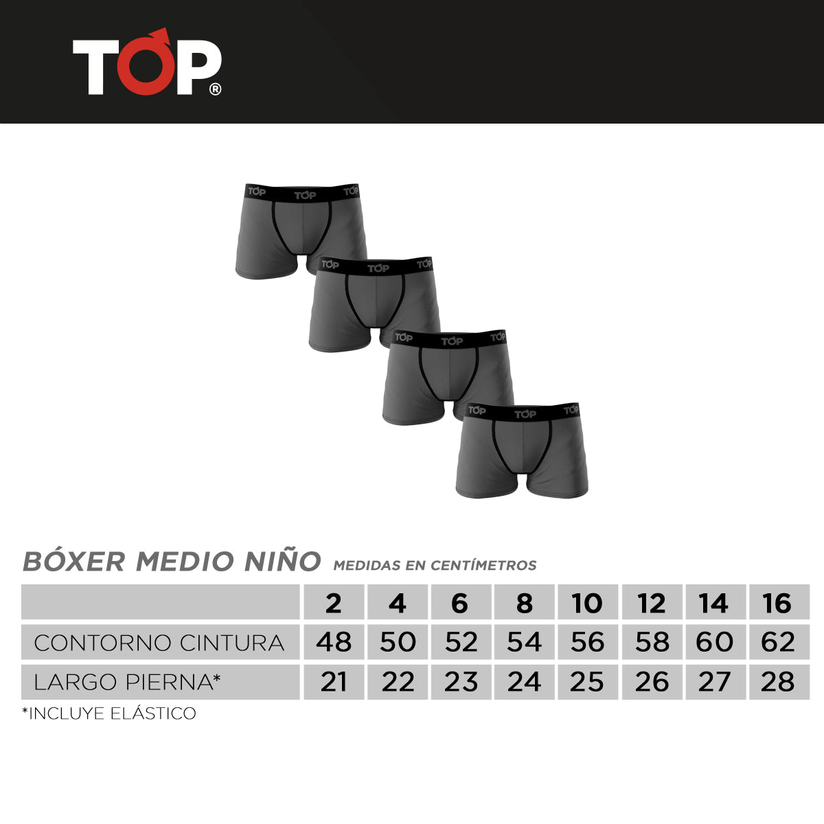 Bóxer Niño Algodón Color Pack 5 C6 22